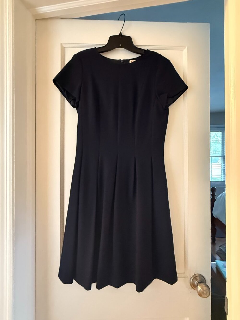 Brooks Brothers Red Fleece Wool Blend Pleated Dress - Size 8